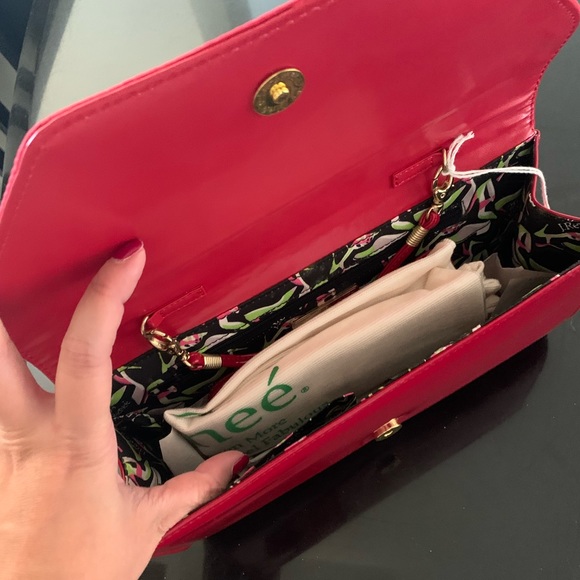 NWT J.Renee red patent leather evening bag - Picture 6 of 6